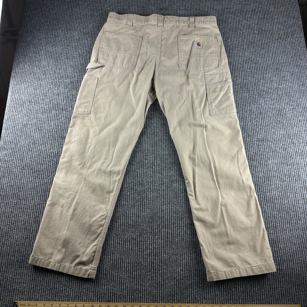 Carhartt B324 FDK Mens Relaxed Fit Carpenter Pants Khaki Tan 38x30 Workwear